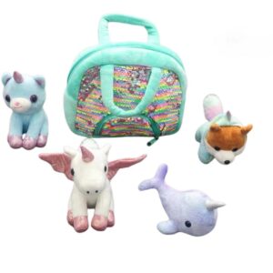 My Unicorn Bag,Plush toy play set ,plush stuffed animal toys for new borns gift