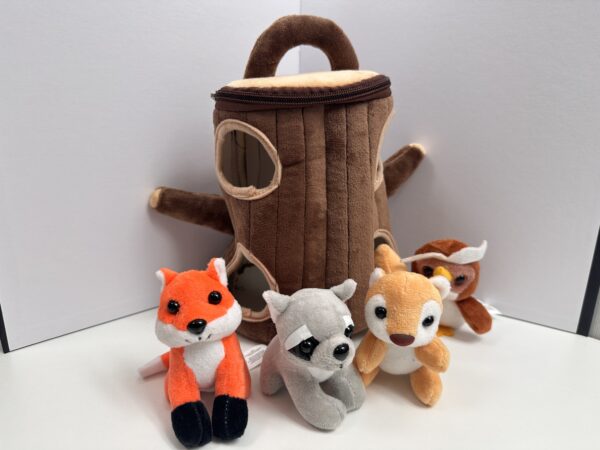 infant plush playset toys-forest animal and tree house (1)