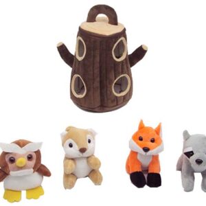 infant plush playset toys-forest animal and tree house