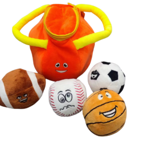 plush sports bag set,Plush toy play set Plush Baby Ball