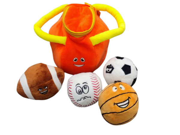 plush sports bag set,Plush toy play set Plush Baby Ball