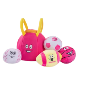 Plush Sports Balls for Toddlers 1-3 Soft Baby Toys Set of 4 - Basketball Baseball Soccer Ball Football