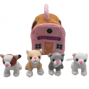 plush cat house set,Plush toy play set